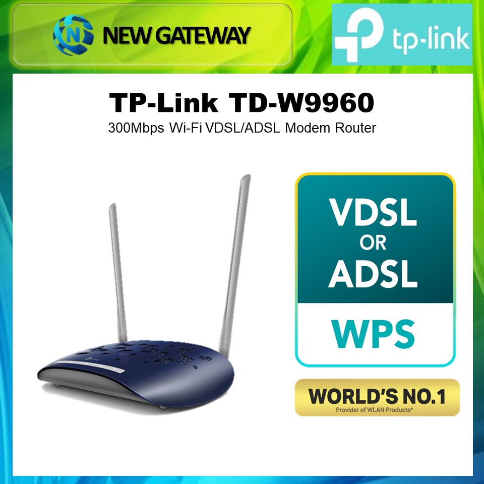 TP-LINK TD-W9960 Tplink | 300Mbps WIFI VDSL/ADSL Modem Router, Broadcom ...