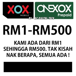 [Masuk Terus] RM1-RM500 Onexox Xox - Nilai Rendah Murah Cheap ( Topup Top up Reload - Instant ) - Prepaid One Xox