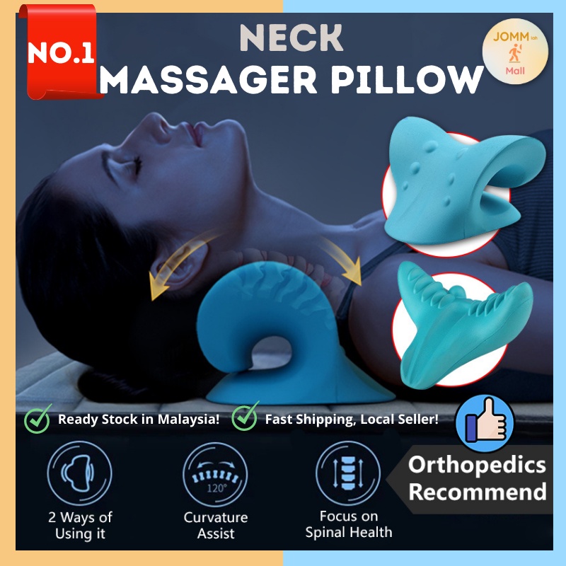 ✨Ready Stocks✨ Neck Shoulder Massager Pillow Cervical Spine Adjustment Stretcher Chiropractic Traction Relieve TMJ Pain