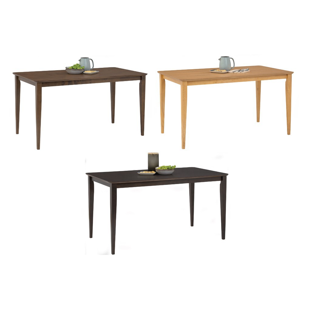 KAREN 140cm Solid Wood Dining Table 6 Seater Meja Makan 4 Kerusi Meja Makan 6 Kerusi Meja Makan