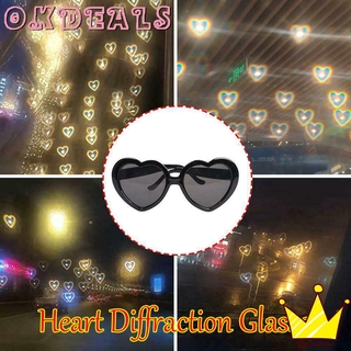 🍎OKDEALS🍎 Hot Heart Diffraction Glasses Gifts Lights Become Love Image Special Effect Glasses New Fashion Durable Long-lasting Heart-shaped