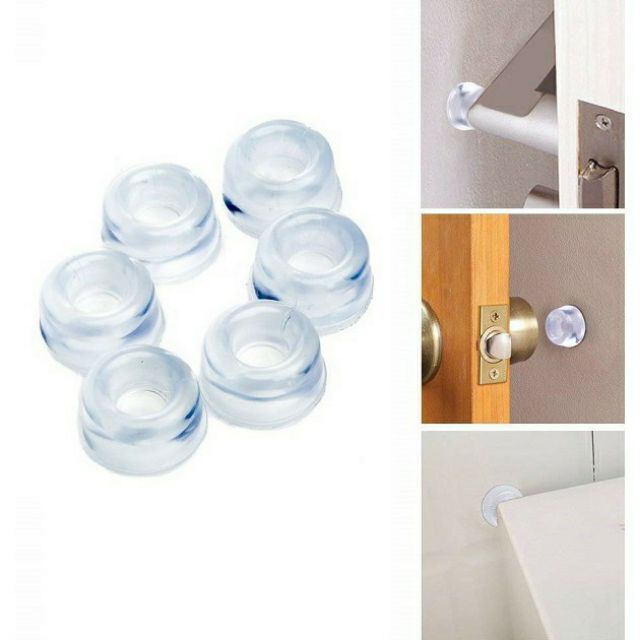 Silicon Rubber Stop Gate Door Holder Lock Handle Prevent Slam Hit