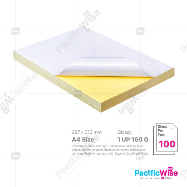 Glossy Sticker Label Label Pelekat Berkilat Sticker Label 1 Up 210mm X 297mm 100 S Shopee Malaysia