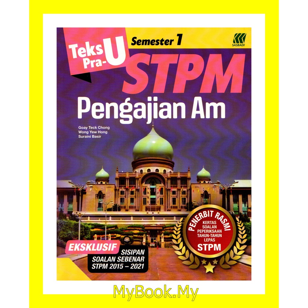 Buy MyB Buku  Teks PraU STPM Semester 1  Pengajian Am (Sasbadi