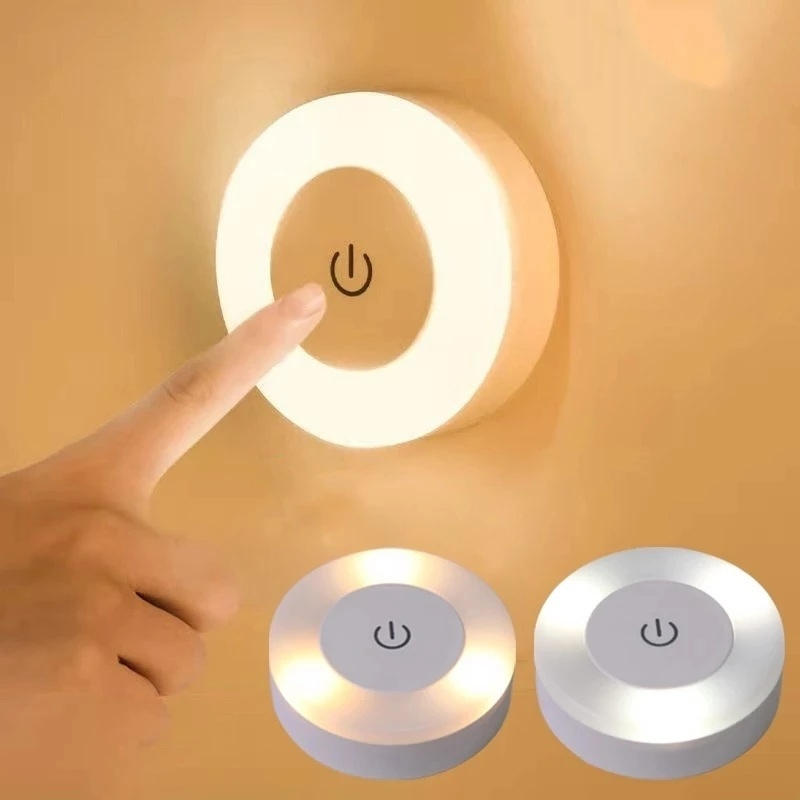 Warm White Yellow Light Wireless Bedside Lamp /LED Touch Sensor Night