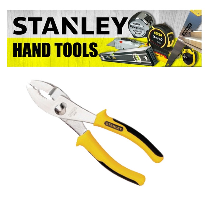 STANLEY SLIP JOINT PLIERS 6' 8' CARBON STEEL CHROME PLATED