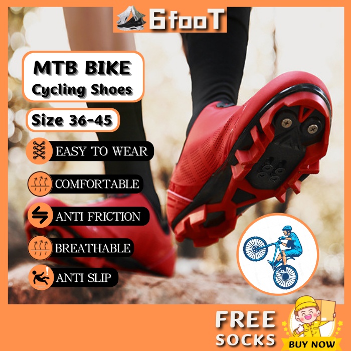 6FOOT JC10【PRE-ORDER】Men&Women Self Lock Cycling Shoes MTB Cleat Shoes Kasut Basikal Mtb Outdoor Sport Shoe