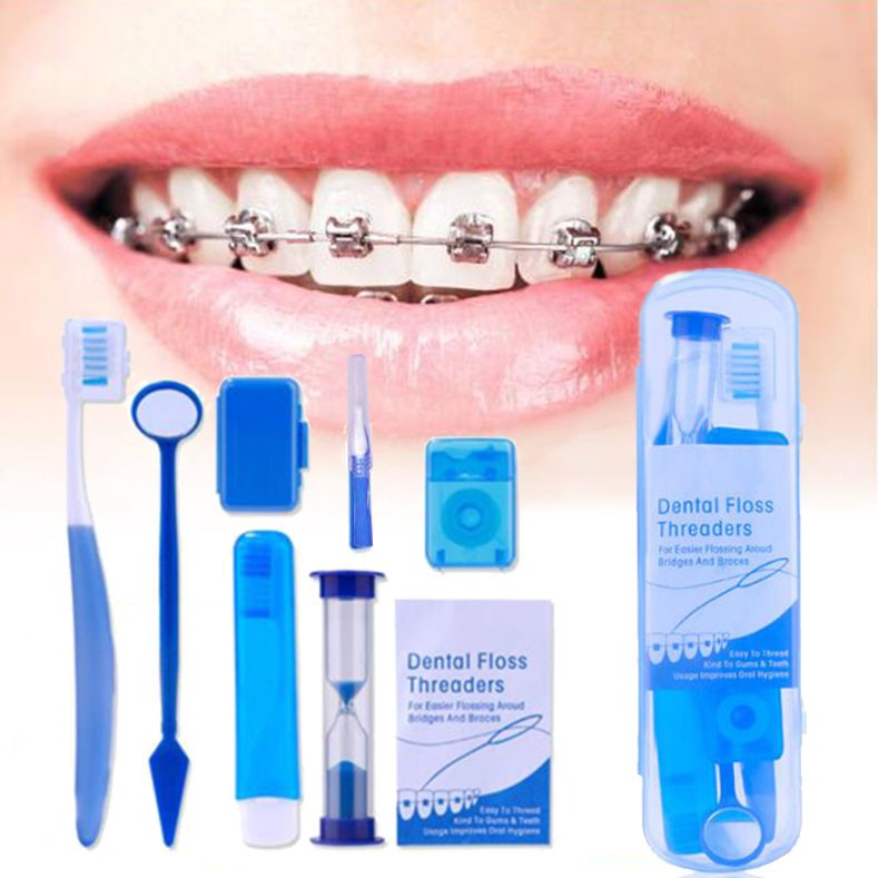 [In Stock]8Pcs/Set Oral Cleaning Care Dental Teeth Orthodontic Kits