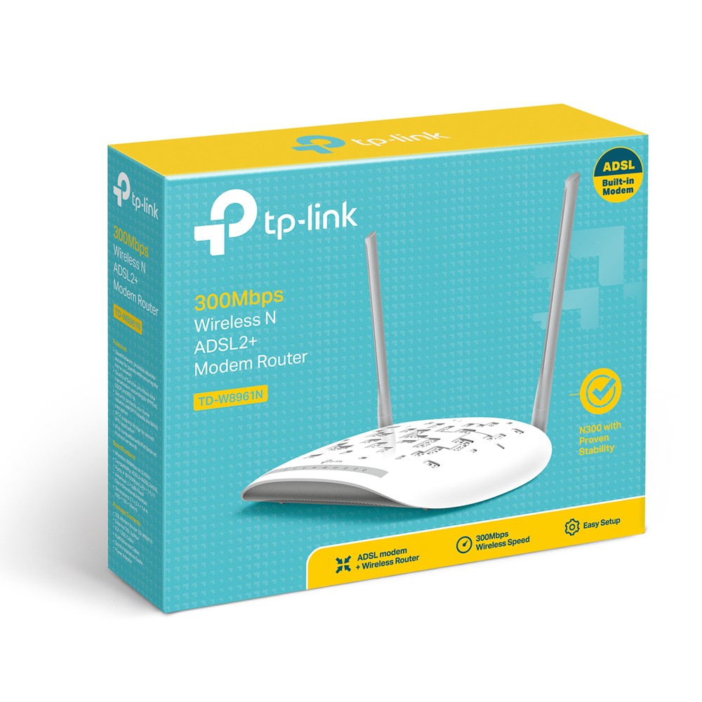 Tp Link Td W61n Oem Retail Pack 300mbps Wireless N Adsl2 Modem Router With Proven Stability And Powerful Antennas Shopee Malaysia
