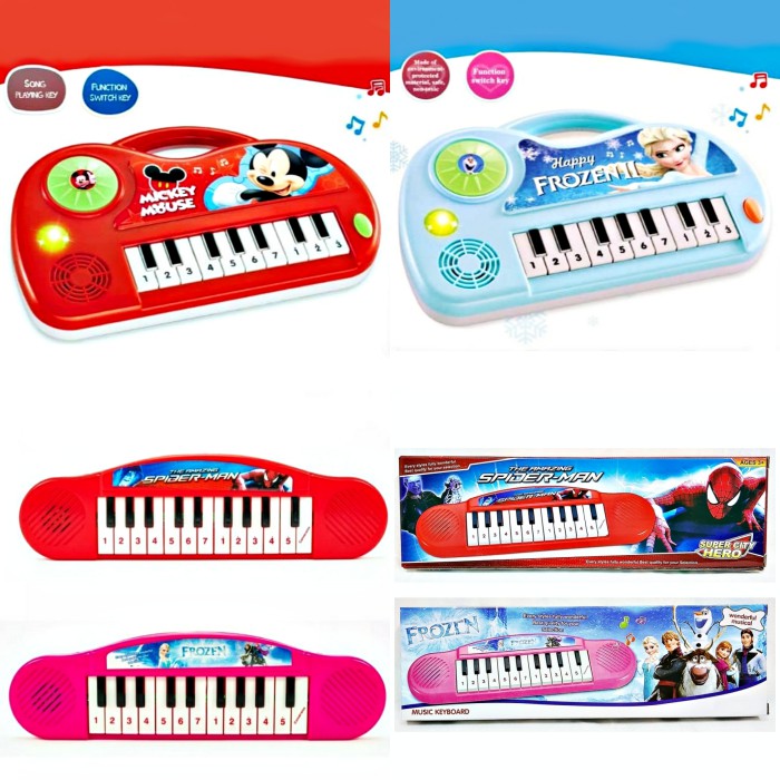 MINI ELECTRONIC PIANO KEYBOARD MUSIC SPIDERMAN FROZEN HELLO KITTY KIDS TOY  PLAY SET | Shopee Malaysia