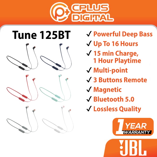 JBL TUNE 125BT Wireless inear headphones with Builtin Microphone
