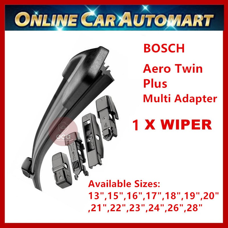 Bosch Aerotwin Plus Wiper Blade With Innovative Adapter (Sizes13",15",16",17",18",19",20",21