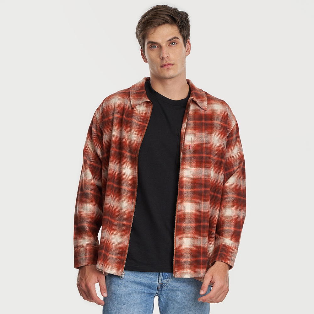 Levi's Men's Hayes Zip Front Flannel Shirt A0774-0000 | Shopee Malaysia