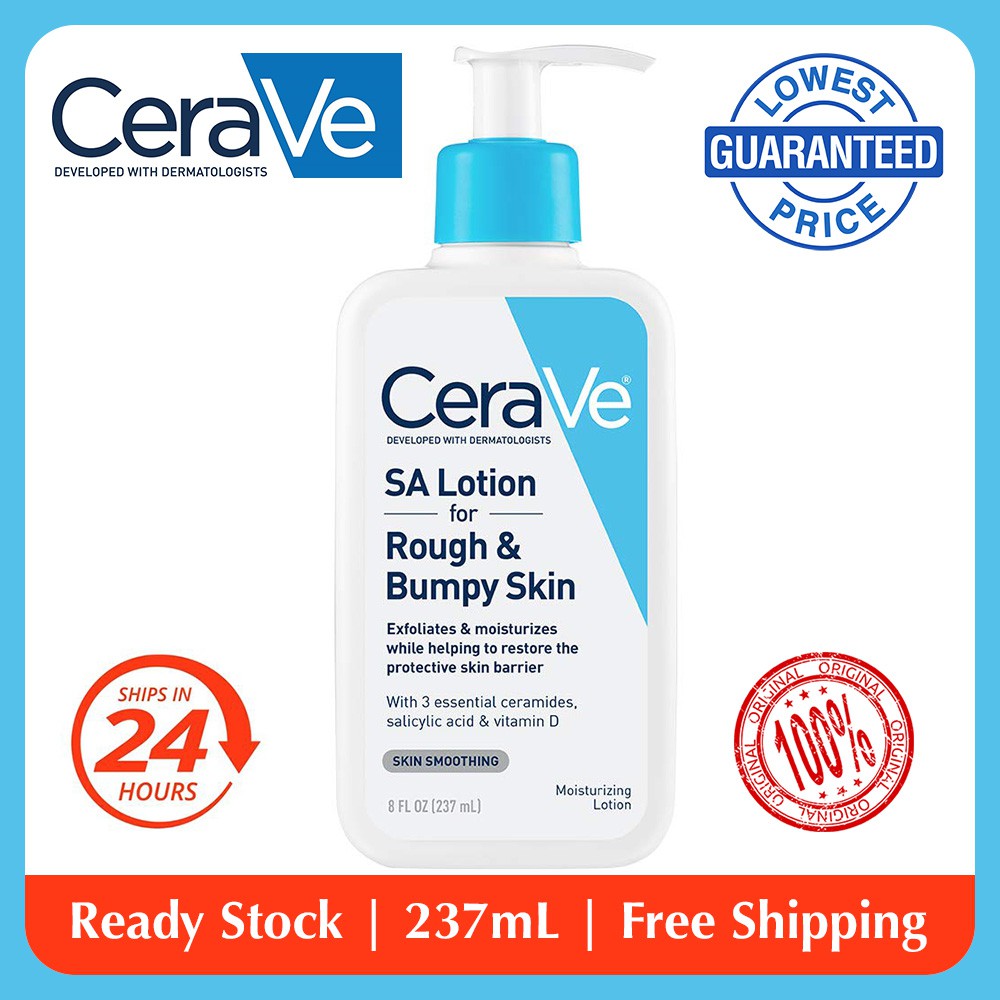 In Stock 237ml Cerave Renewing Sa Lotion Salicylic Acid Body Moisturizer For Rough And Bumpy Skin Authentic Shopee Malaysia