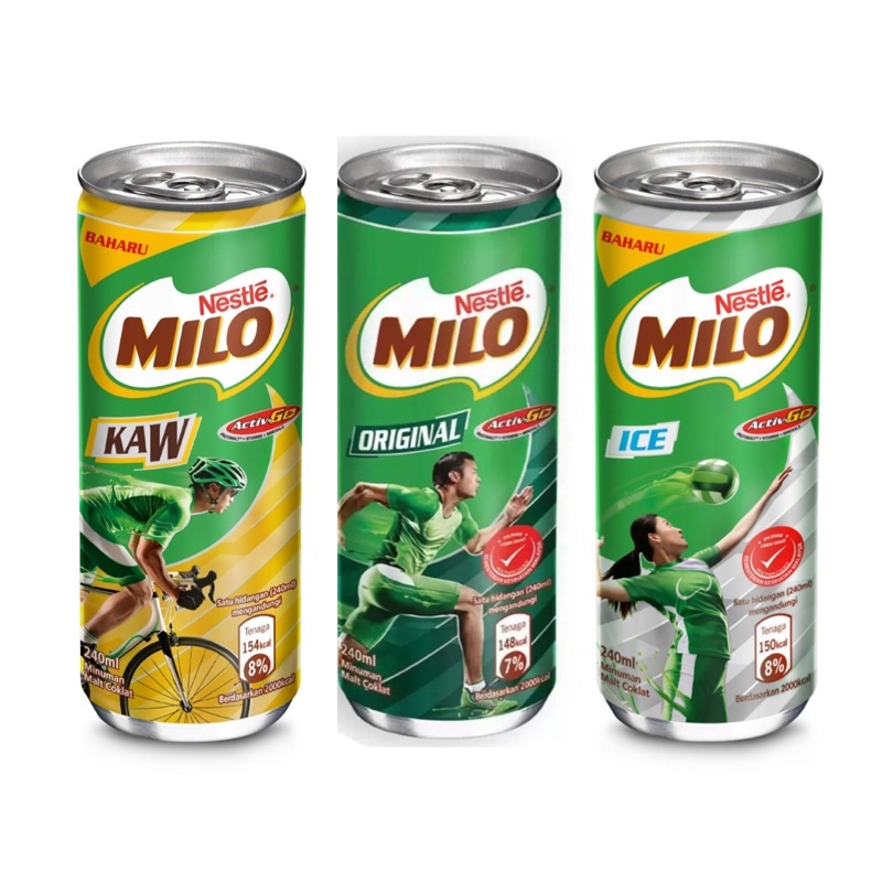 Nestle Milo Can 240ml Original Milo Kaw Milo Ice Shopee Malaysia