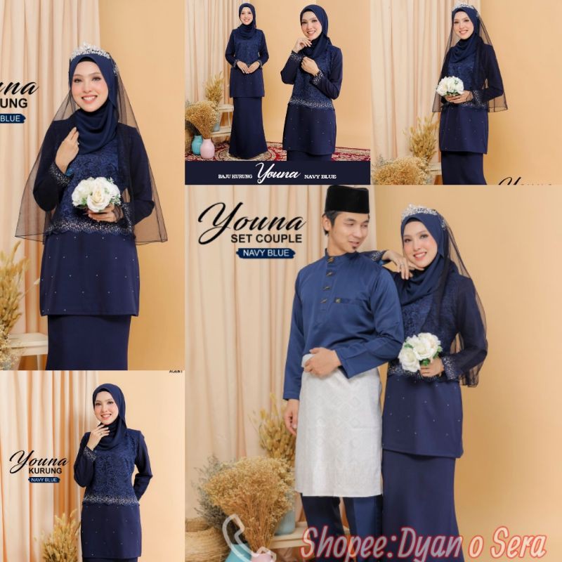 SET LENGKAP PENGANTIN/FULL SET NIKAH/SET LENGKAP BERTUNANG/BUSANA PENGANTIN NAVY BLUE