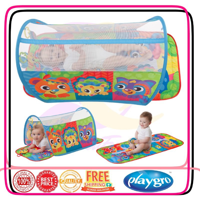 playgro honey bee bear activity tunnel gym