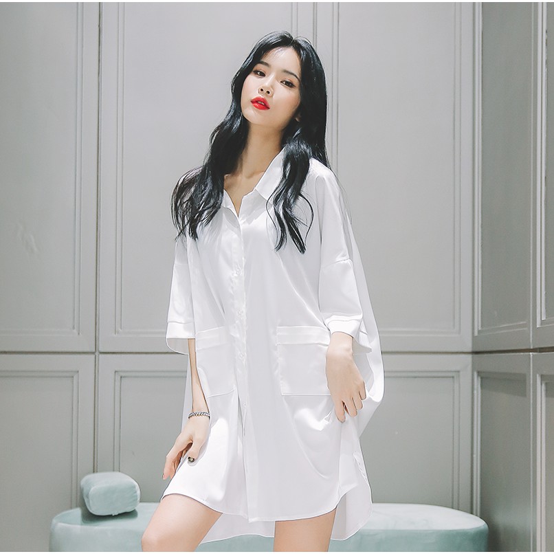 long white silk nightgown