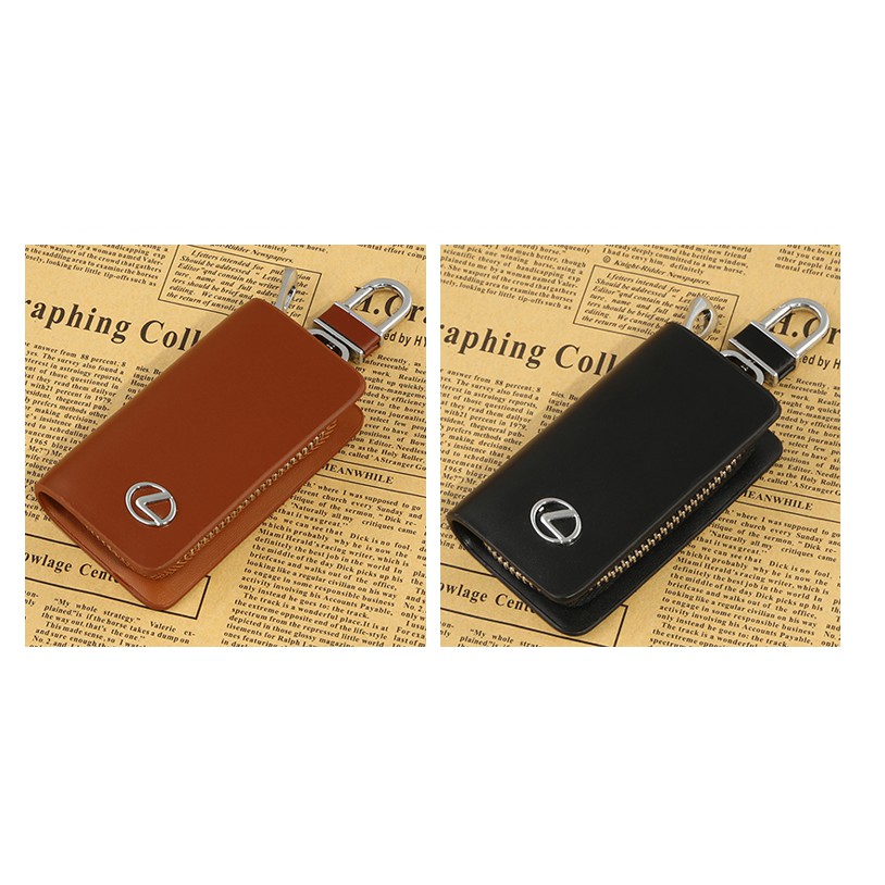 Cow leather car key case cover fob performance wallet key holder for BMW car
