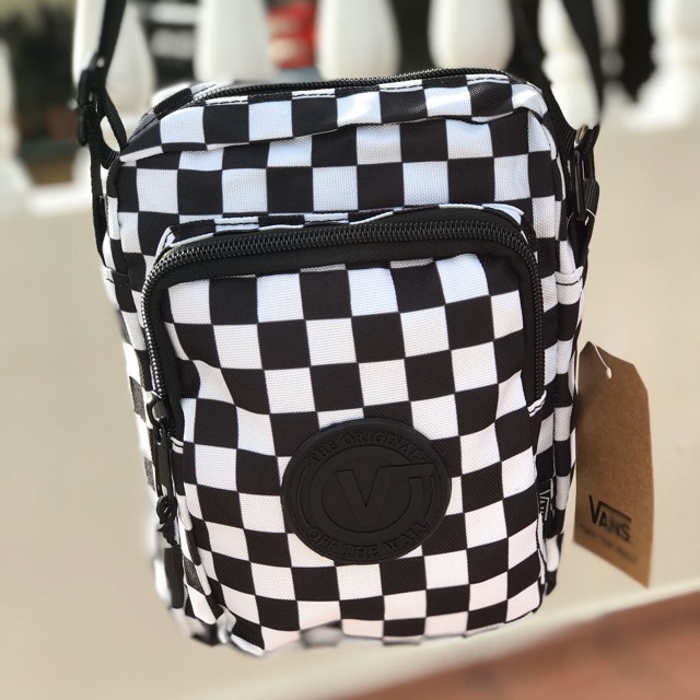 checkered sling bag