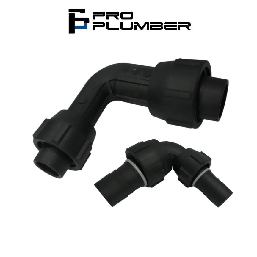 Hansen Poly Equal Elbow Fitting 25mm Penyambung Poli Paip HDPE Poly