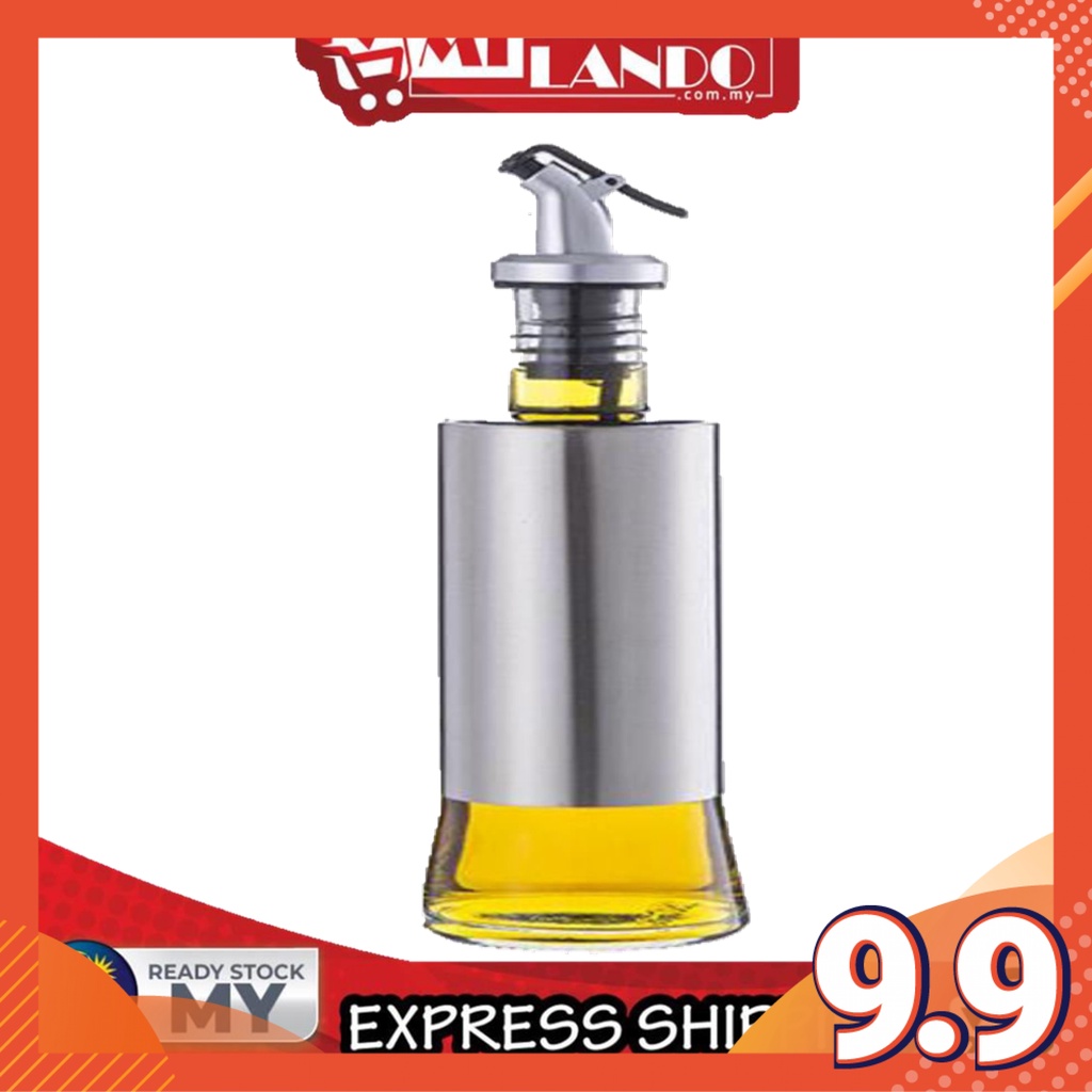 (550 ml) MILANDO Stainless Steel Oil Bottle Kitchen Tool Seasoning
