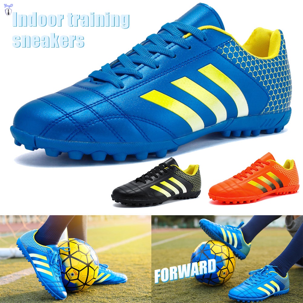 Men Soccer Boots Indoor Football Shoes Soccer Shoes Soccer Cleats Teenager Anti-Skids Football Sneakers Turf Soccer Boots Rubber Breathable Shoelace Men Soccer Football Sports