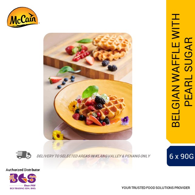 McCain Premium Belgian Waffles with Pearl Sugar (90g x 6 Pcs) Shopee