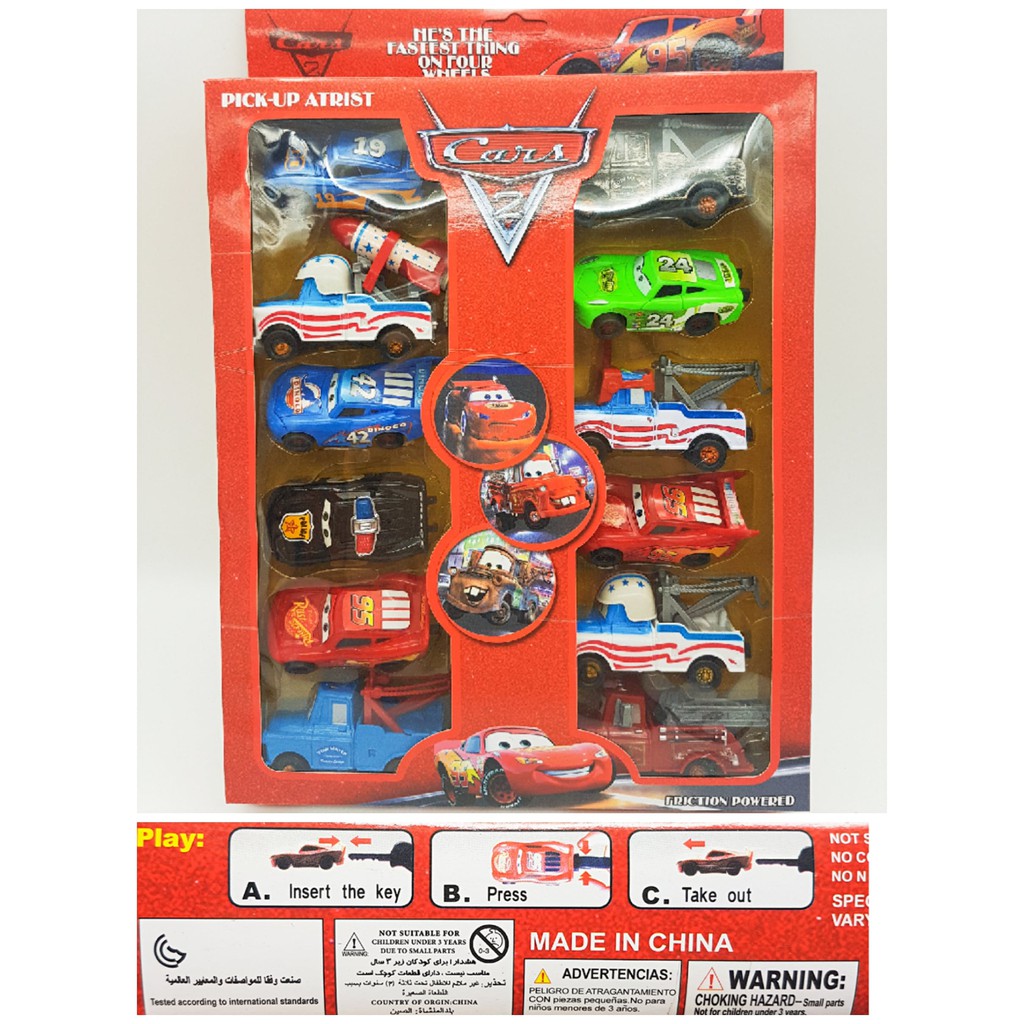 Disney Pixar Cars 2 Toy Ejection Car Set 12 Pcs Shopee Malaysia