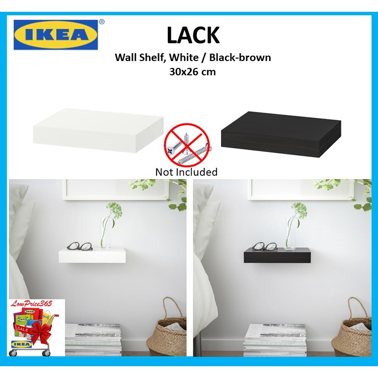 I K E A Lack Wall Shelf White Black, Ikea Lack Floating Shelves White