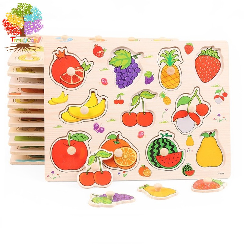 Have Essential Various Vehicles Wooden Puzzle Pets Jumbo Knob Classic Toys Crafts Pretend Play Games - Image 4