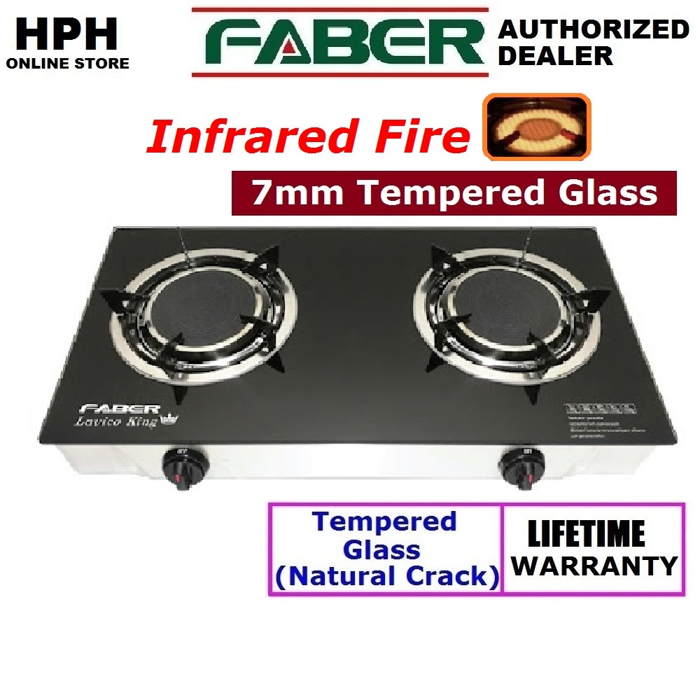 Faber 2 Burner Gas Cooker FC GLAZZIMO QUEEN 7132 / FC LAVICO KING 8152 with Tempered Glass Stove