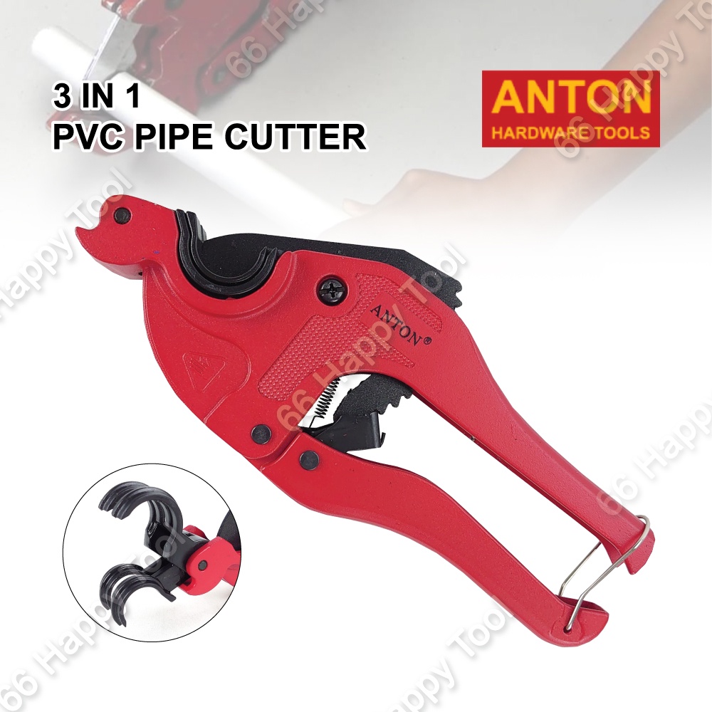 Pipe Cutter 3 In 1 PVC Cutter Hose Conduit ANTON Heavy Duty Sharp Blade
