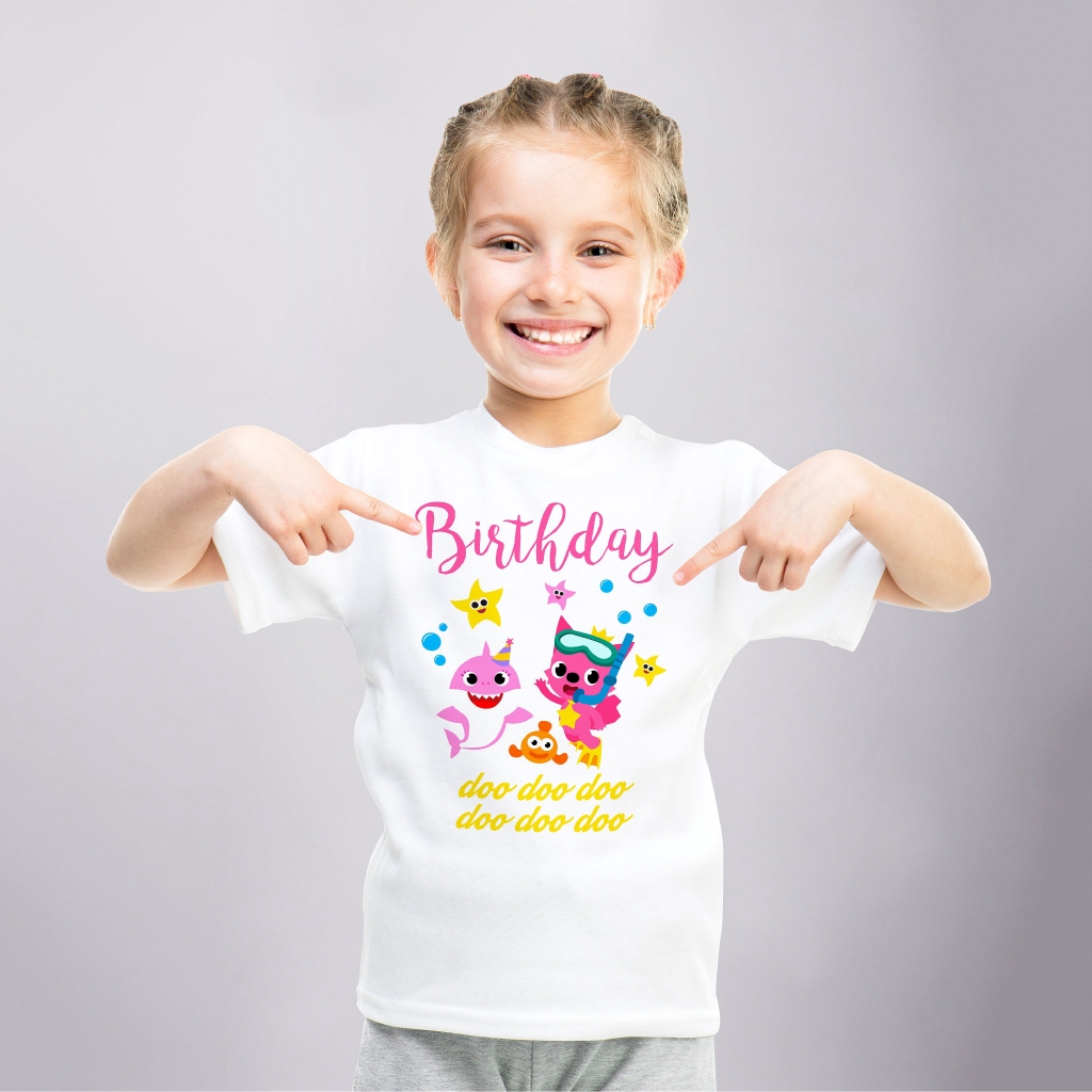 Baby Shark Birthday Shirt Boys Girls Birthday Shirts 1st Birthday T Shirt Baby Shark T Shirt Birthday Shark Shopee Malaysia