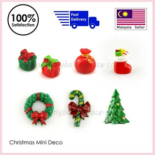 [My Baking Place] Christmas Mini Accessories Deco, Christmas Tree, Gift Box, Lucky Bag, Green Wreath, Red Socks