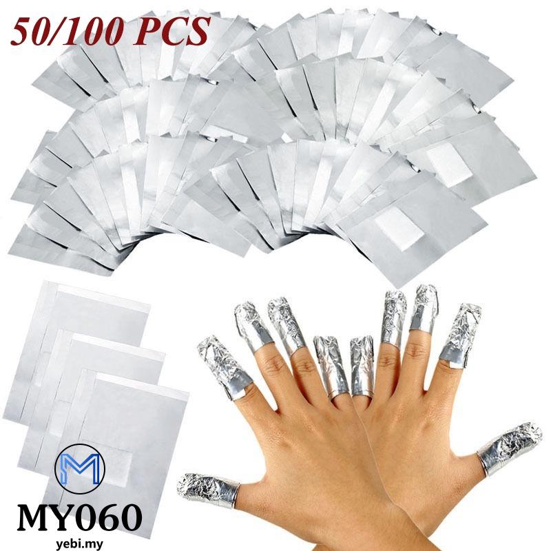 Foil Nail Art Soak Off Acrylic Gel Polish Nail Wraps Remover Clean