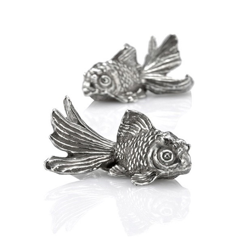 Royal Selangor Oriental Collection Pewter Goldfish Chopsticks Rests (Pair) Gift