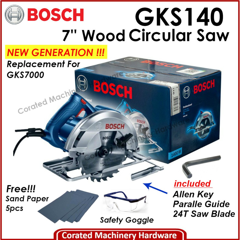 [CORATED] Bosch GKS140 7''1/4 Circular Saw Replacement GKS7000 (6 Month