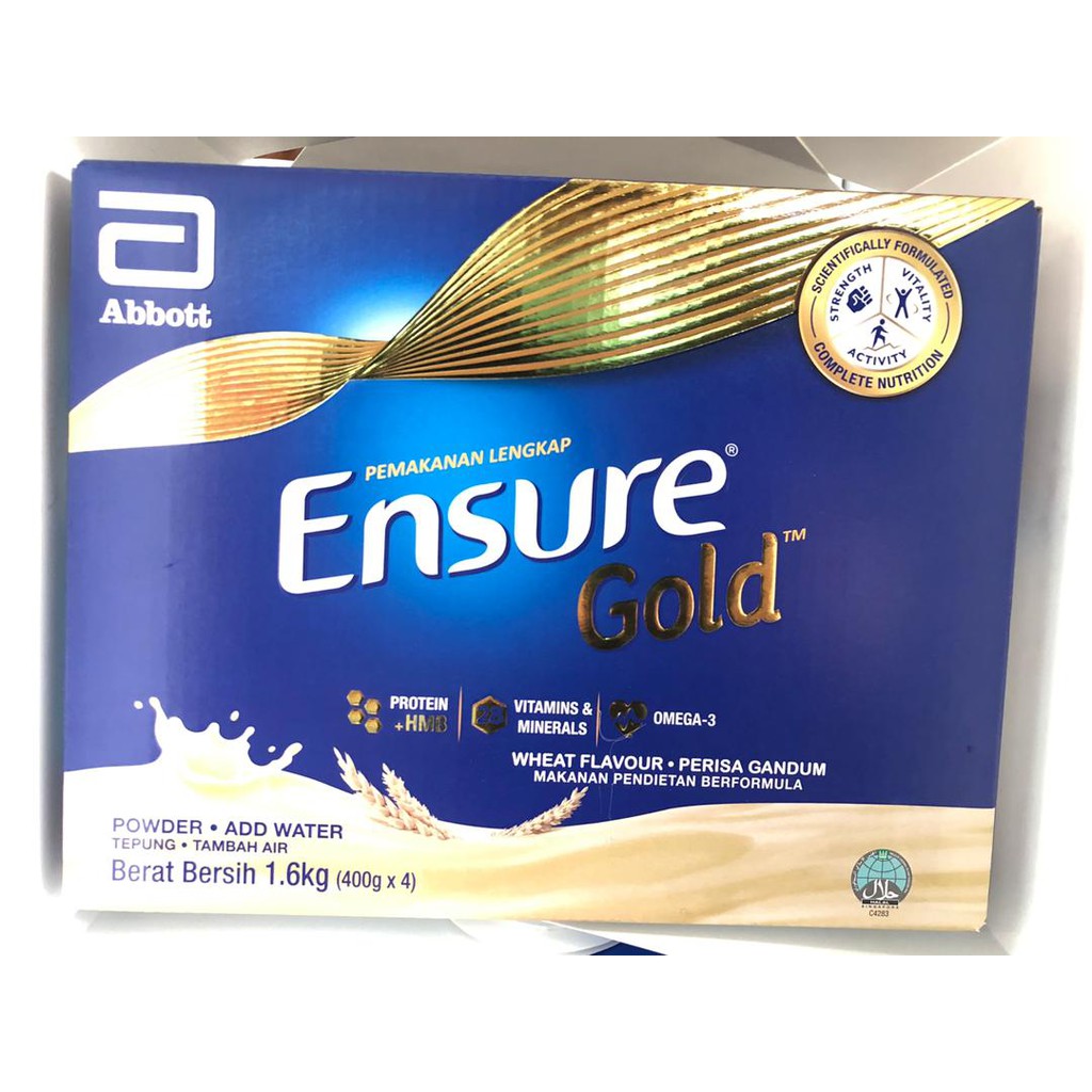 Abbott Ensure Gold Wheat/Vanilla 1.6kg (400g x 4) EXP5/22 Shopee Malaysia