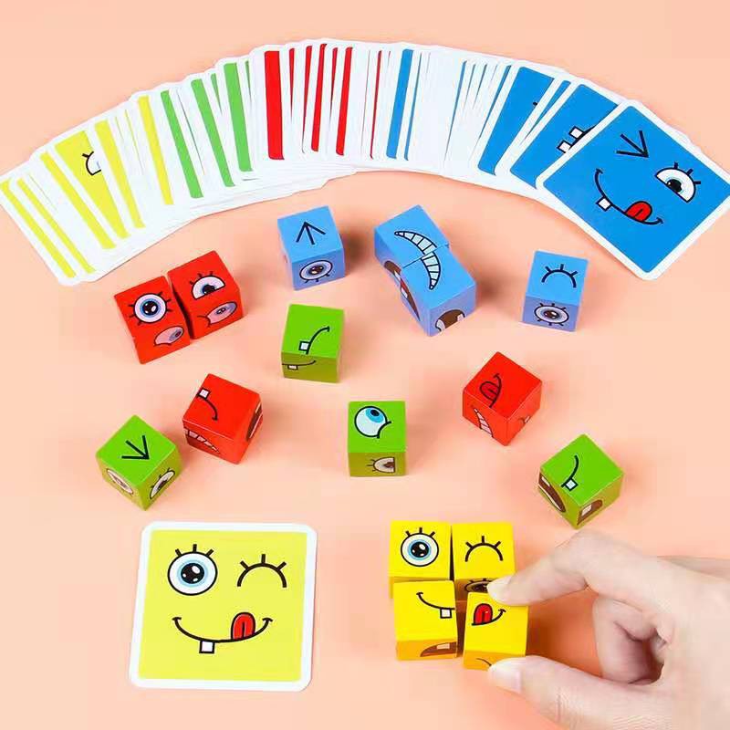 Ready Stock Face-changing Rubik's Cube Game Children's Puzzle Early Education Thinking Training Building Block Toys