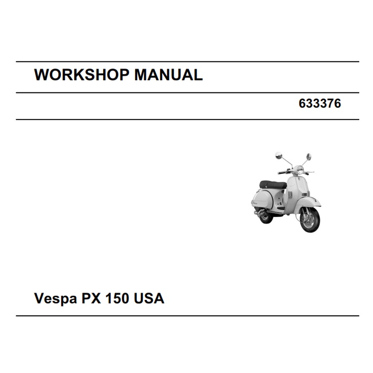 Buku Manual Book Vespa 150 Super Sprint PX 150 Rally 200 Primavera 125 ...