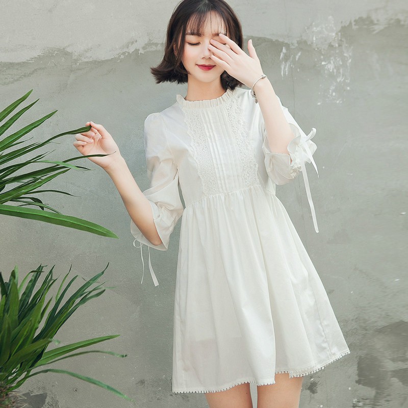 2021 Aesthetic Cotagecore Sukienka Summer Korean Style Harajuku