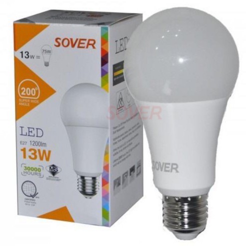 Sover E27 A65 Led Bulb 13 Watt Day, Warm Light Lamp