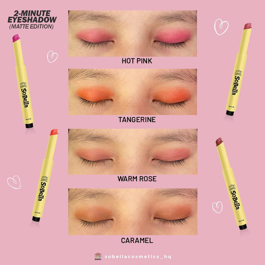 Sobella 2 Minutes Eyeshadow Matte Edition Shopee Malaysia