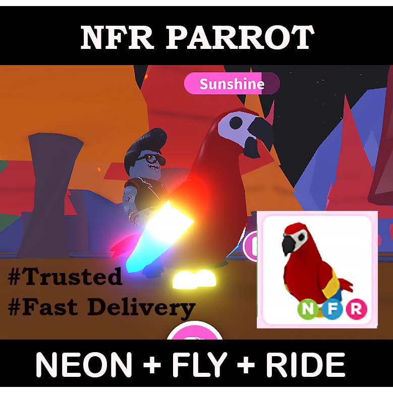 Roblox Adopt Me Parrot Legendary Neon Fly Ride Nfr Parrot Shopee Malaysia - roblox adopt me parrot worth