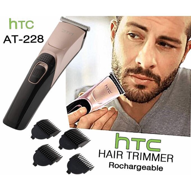 HTC rechargeable hair clipper/hair removal/hair trimmer model AT228ready  stock | Shopee Malaysia