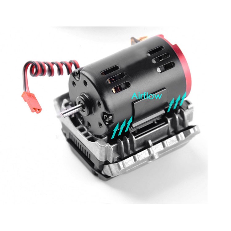 Simulate GRC 5.0 Engine Radiator Dual Fan Motor for 1/10 RC TRAXXAS TRX4 Crawler
