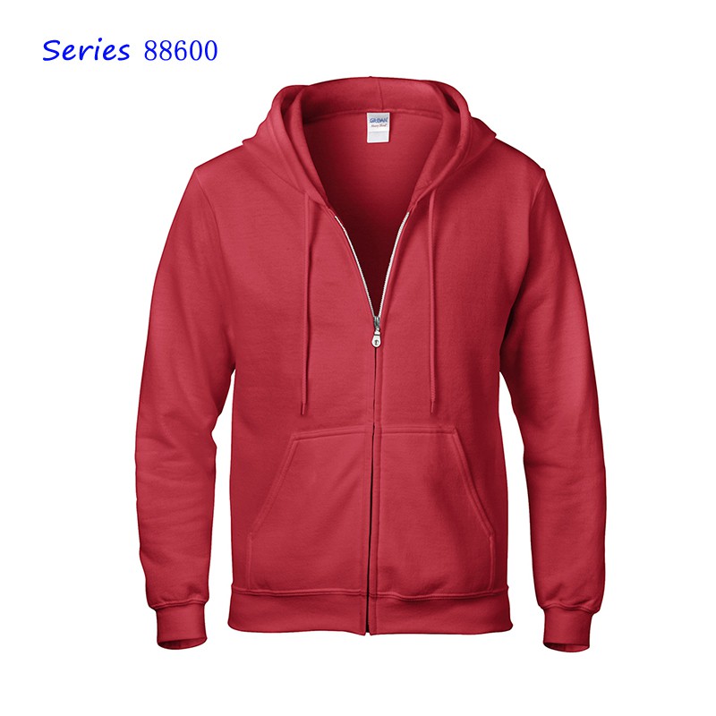 gildan hoodie red