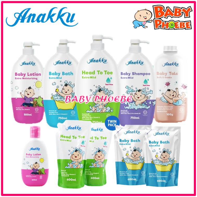 Anakku Extra Mild Baby Head To Toe/Bath/Shampoo/Lotion Sabun Mandi Bayi ...