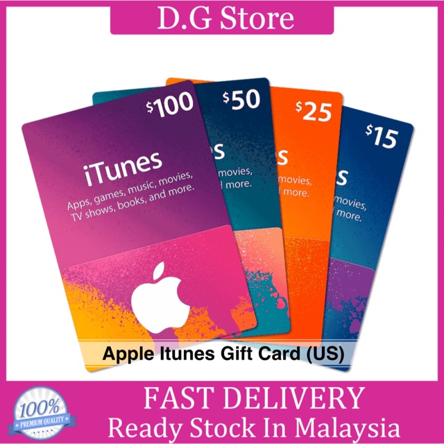 Apple Itunes Gift Cards Us Topup Card Apple Card Iphone Apple Id Shopee Malaysia